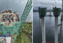 Pila sur del Puente Chacao alcanzó su altura máxima: obras presentan 62% de avance